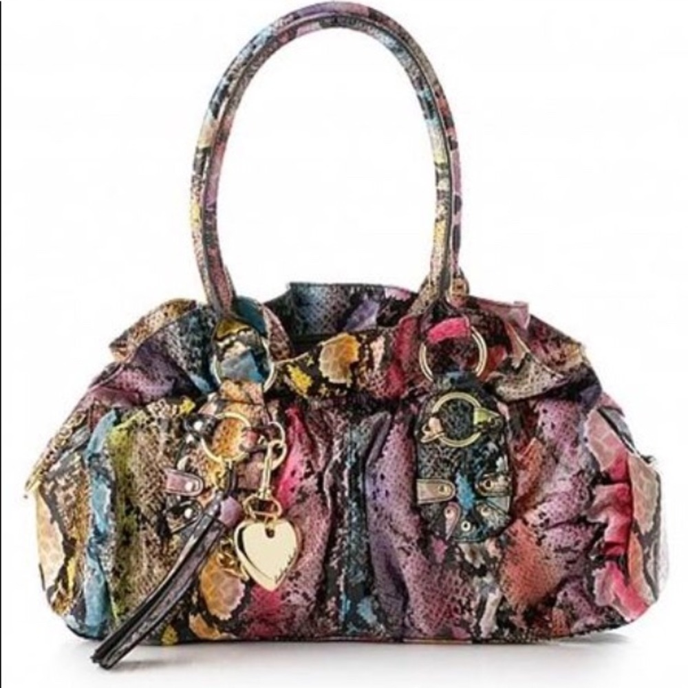 ISO Baby Phat Rainbow multi Snake python satchel